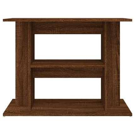 Support pour aquarium chêne marron 80x35x60cm bois d'ingénierie