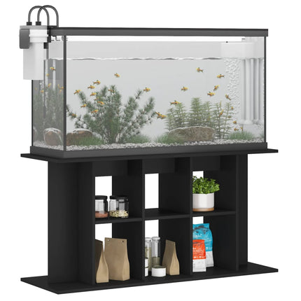 Support pour aquarium noir 120x40x60 cm bois d'ingénierie