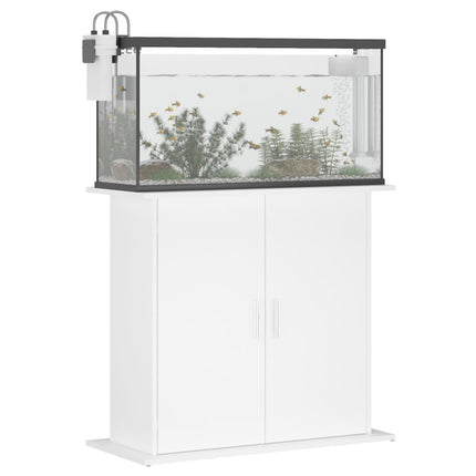 Support pour aquarium blanc 81x36x73 cm bois d'ingénierie