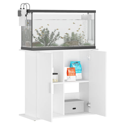 Support pour aquarium blanc 81x36x73 cm bois d'ingénierie