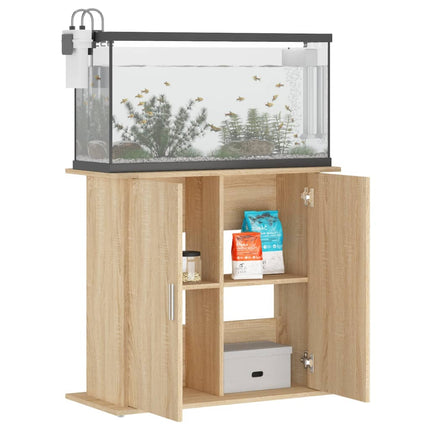 Support d'aquarium Chêne Sonoma 81x36x73 cm Bois d'ingénierie