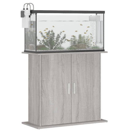Support pour aquarium sonoma gris 81x36x73 cm bois d'ingénierie