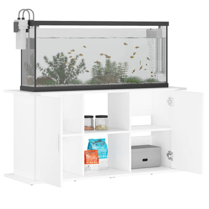Support pour aquarium blanc 121x41x58 cm bois d'ingénierie