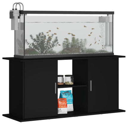 Support pour aquarium noir 121x41x58 cm bois d'ingénierie