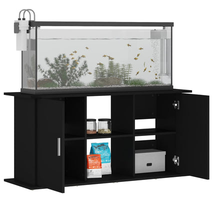 Support pour aquarium noir 121x41x58 cm bois d'ingénierie