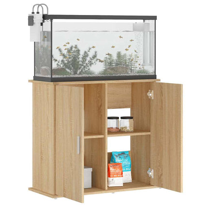 Support d'aquarium Chêne Sonoma 81x36x73 cm Bois d'ingénierie