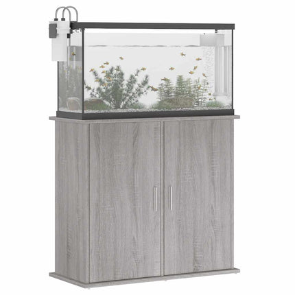 Support pour aquarium sonoma gris 81x36x73 cm bois d'ingénierie