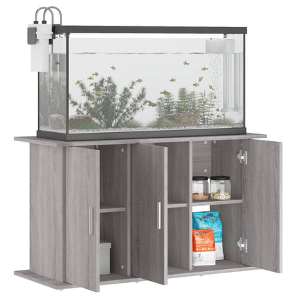 Support pour aquarium sonoma gris 101x41x58cm bois d'ingénierie