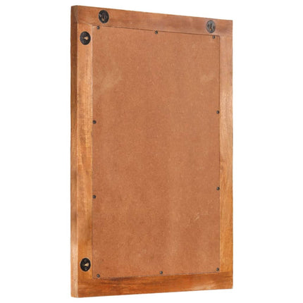 Miroir salle de bain marron 50x70x3cm bois de manguier et verre