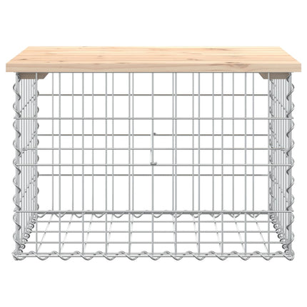 Banc de jardin design de gabion 63x44x42 cm bois massif de pin
