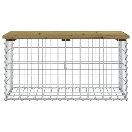 Banc de jardin design gabion 83x44x42 cm bois de pin imprégné