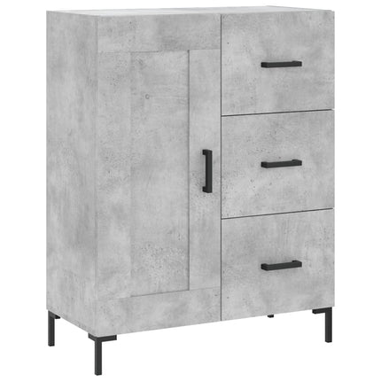 Buffet haut Gris béton 69,5x34x180 cm Bois d'ingénierie
