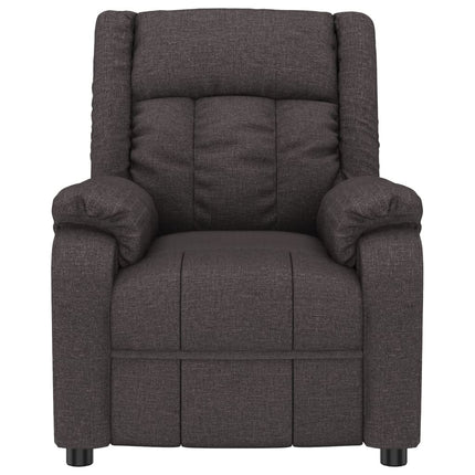 Fauteuil inclinable électrique Marron foncé Tissu