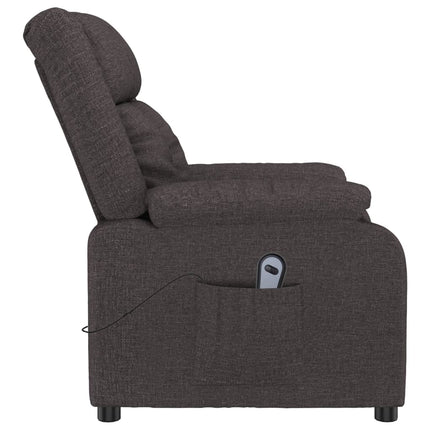 Fauteuil inclinable électrique Marron foncé Tissu