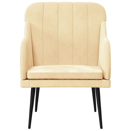 Fauteuil Crème 63x76x80 cm Velours