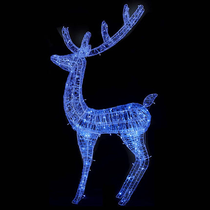 Rennes de Noël XXL Acrylique 250 LED 2 pcs 180 cm Bleu