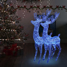 Rennes de Noël XXL Acrylique 250 LED 2 pcs 180 cm Bleu