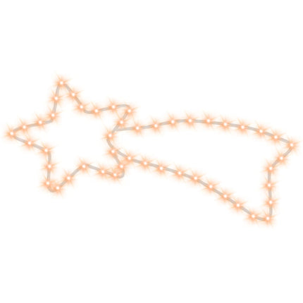 Figures de comète de Noël 48 LED 2 pcs Blanc chaud 65x28 cm