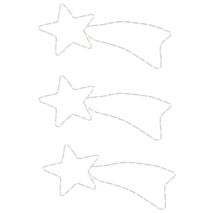 Figures de comète de Noël 48 LED 3 pcs Blanc chaud 65x28 cm