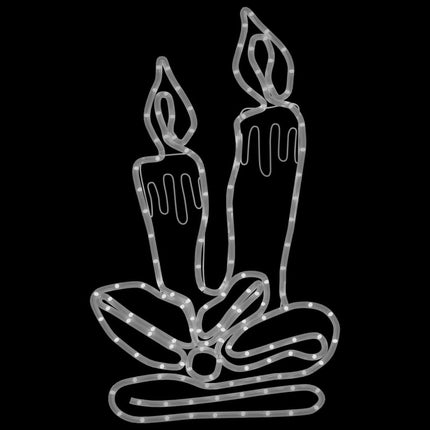 Figurines de bougies de Noël avec 144 LED 3 pcs 70x42 cm