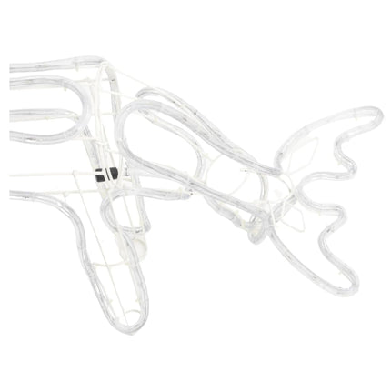 Rennes de Noël 3 pcs Blanc froid 73x31x45 cm