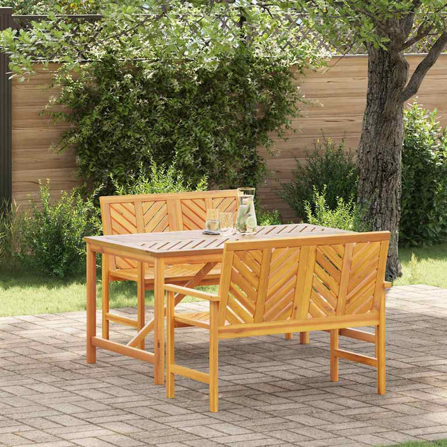Ensemble de salle à manger pour jardin 3 pcs Marron