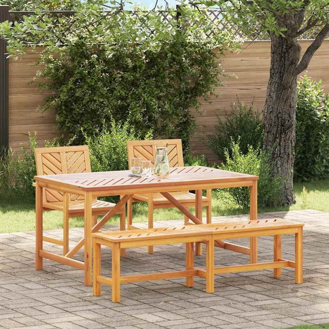 Ensemble de salle à manger pour jardin 4 pcs Marron