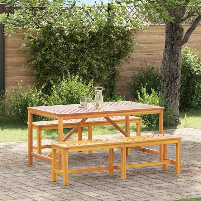 Ensemble de salle à manger pour jardin 3 pcs Marron