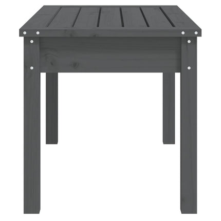 Banc de jardin gris 80x44x45 cm bois massif de pin