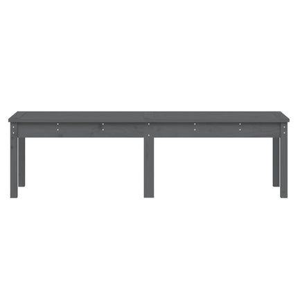 Banc de jardin à 2 places gris 159,5x44x45cm bois massif de pin