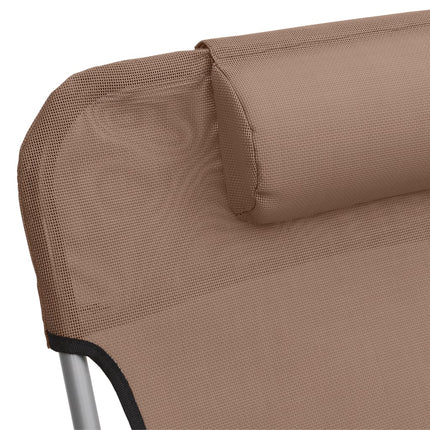 Chaises longues pliables lot de 2 marron textilène et acier