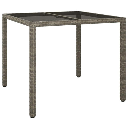 Table De Jardin Pour Repas Gris Poly Rotin Gris et noir 90 x 90 x 75 cm