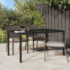 Table De Jardin Pour Repas Poly Rotin Noir 150 x 90 x 75 cm