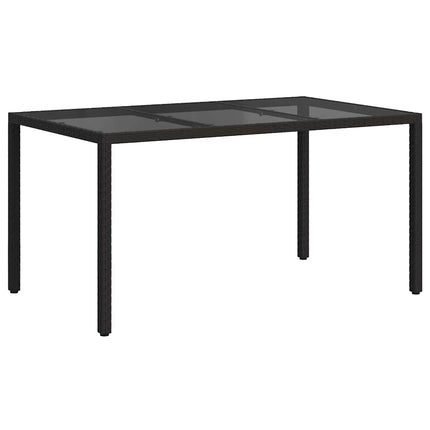 Table De Jardin Pour Repas Poly Rotin Noir 150 x 90 x 75 cm