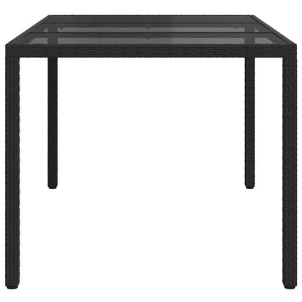 Table De Jardin Pour Repas Poly Rotin Noir 150 x 90 x 75 cm