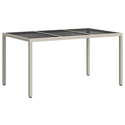 Table De Jardin Pour Repas Blanc Poly Rotin Blanc et noir 150 x 90 x 75 cm