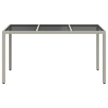 Table De Jardin Pour Repas Blanc Poly Rotin Blanc et noir 150 x 90 x 75 cm