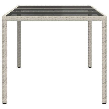 Table De Jardin Pour Repas Blanc Poly Rotin Blanc et noir 150 x 90 x 75 cm