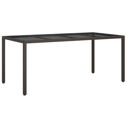 Table De Jardin Pour Repas Marron 190 X 90 X 75 Cm Poly Rotin Marron et noir