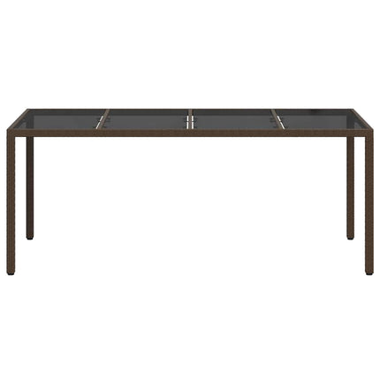 Table De Jardin Pour Repas Marron 190 X 90 X 75 Cm Poly Rotin Marron et noir