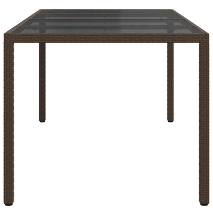 Table De Jardin Pour Repas Marron 190 X 90 X 75 Cm Poly Rotin Marron et noir