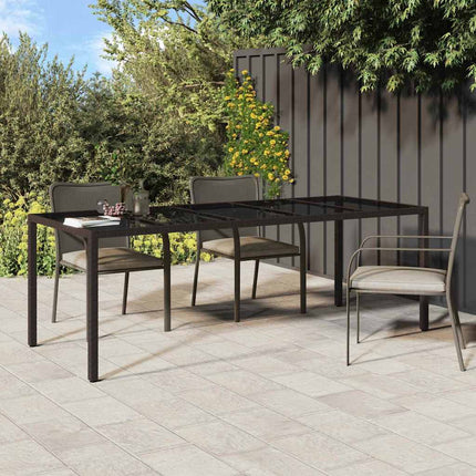 Table De Jardin Pour Repas Marron 250 X 100 X 75 Cm Poly Rotin Marron et noir