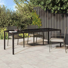 Table De Jardin Pour Repas Marron 250 X 100 X 75 Cm Poly Rotin Marron et noir