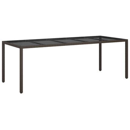 Table De Jardin Pour Repas Marron 250 X 100 X 75 Cm Poly Rotin Marron et noir