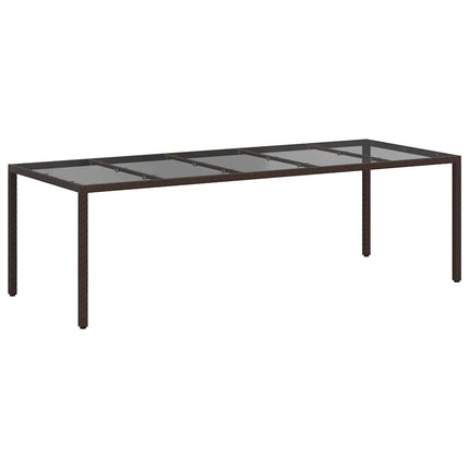 Table De Jardin Pour Repas Marron 250 X 100 X 75 Cm Poly Rotin Marron et noir