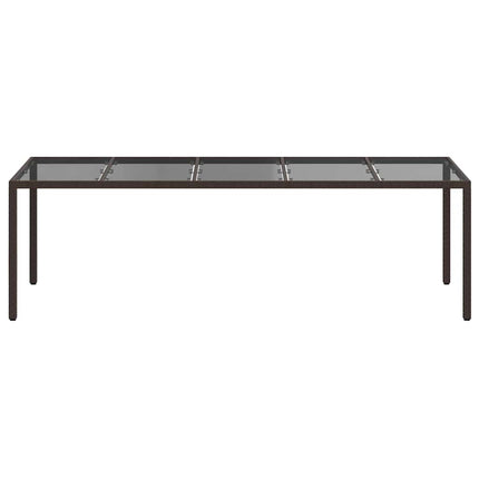 Table De Jardin Pour Repas Marron 250 X 100 X 75 Cm Poly Rotin Marron et noir