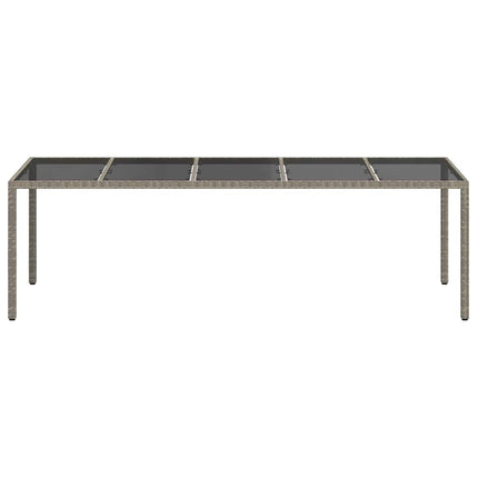 Table De Jardin Pour Repas Gris 250 X 100 X 75 Cm Poly Rotin Gris et noir
