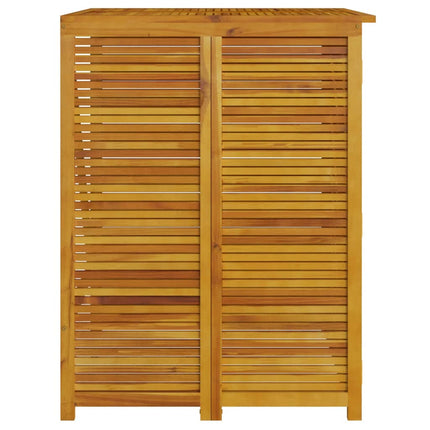Cabanon à poubelle simple 70x89x117 cm bois massif d'acacia