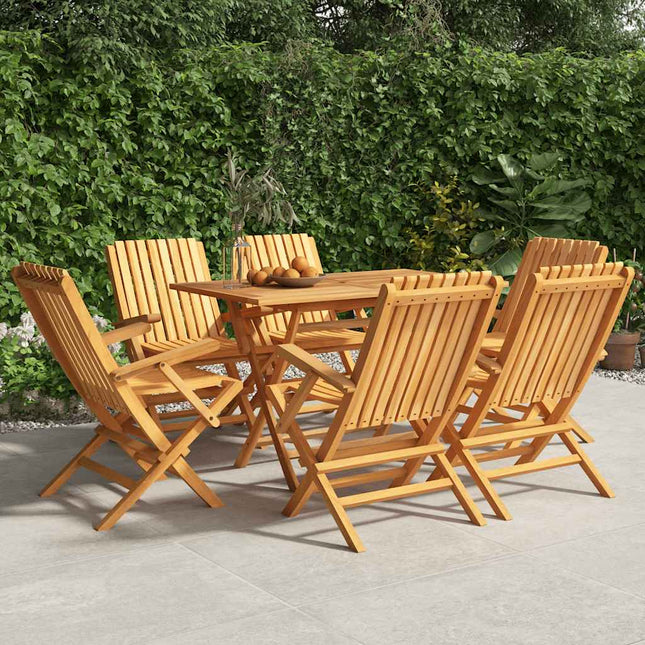 Chaises de jardin pliantes lot de 6 61x67x90cm bois massif teck
