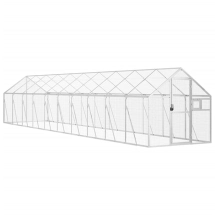 Volière argenté 1,79x10x1,85 m aluminium